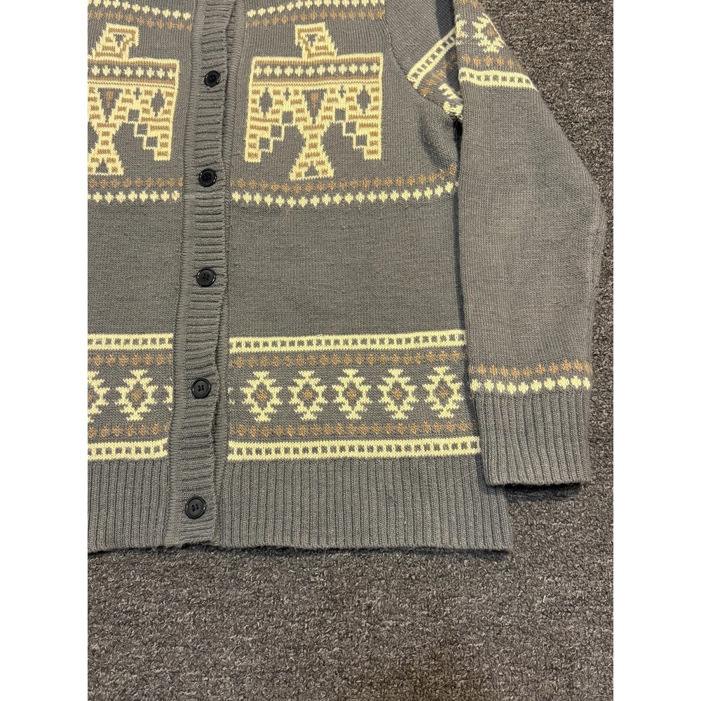 Savanna Jane Sweater Womens Small Gray Button Front Southwestern Cardigan - Picture 5 of 8